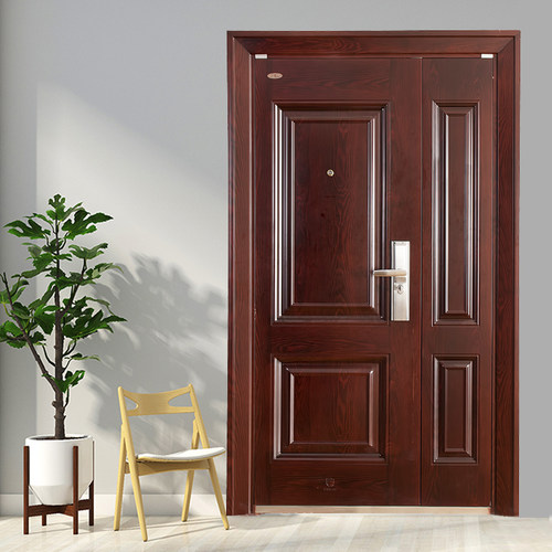 富新甲级防盗门指纹锁进户门单门家用入户门子母门安全防盗门