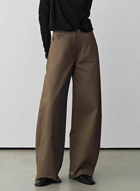 Th~ Row 阔腿弯刀裤女2026年春季新款黑科技棉显瘦香蕉神裤