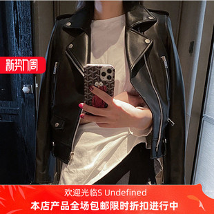 2026春秋新款海宁进口绵羊皮夹克真皮皮衣外套女机车短款显瘦