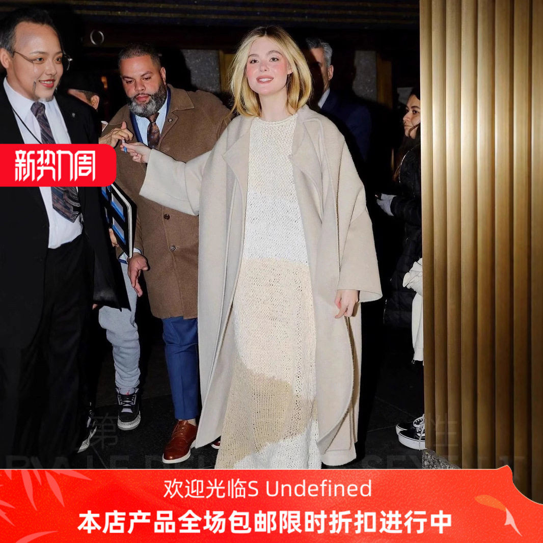 The ro*秋冬设计感长款羊毛大衣毛呢女宽松显瘦围巾双面呢外套女,女装/女士精品,毛呢外套,淘宝优惠券,粉丝福利购,淘宝优惠卷