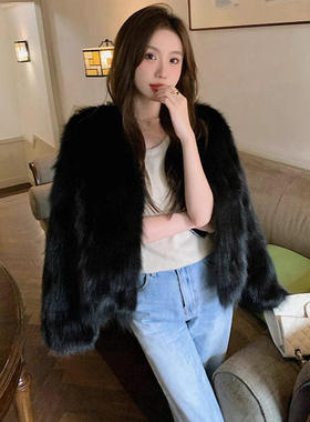 狐狸毛皮外套女2026秋冬季新款短款保暖时尚毛毛海宁百搭大衣