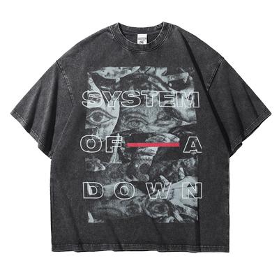 阿美咔叽重磅纯棉圆领落肩T恤