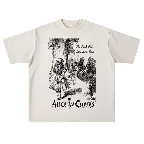 vintage美式西雅图Grunge爱丽丝囚徒乐队AliceInChain摇滚短袖T恤