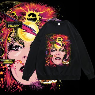 大卫鲍伊欧美摇滚Davidbowie周边潮流卫衣秋季个性男女青春学生