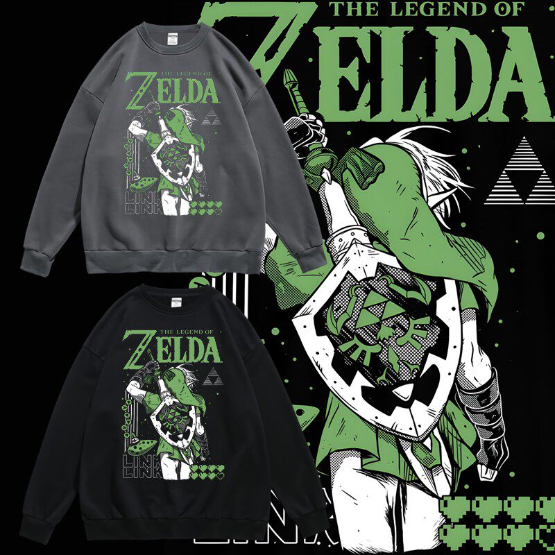 潮流无帽圆领套头卫衣