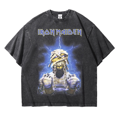 阿美咔叽重磅纯棉圆领落肩T恤