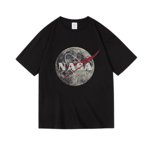 ins超火nasa美国宇航局火星计划潮牌印花衣服纯棉短袖半袖T恤男女