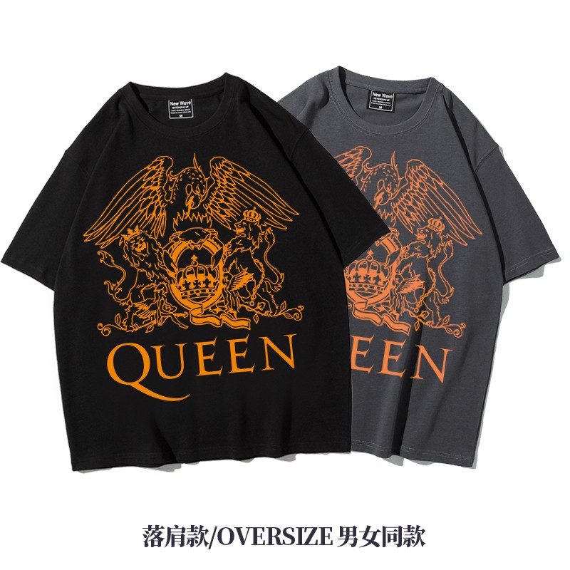 皇后美式五分袖oversizet恤
