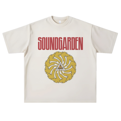 欧美摇滚Soundgarden‌乐队声音花园grunge周边重磅宽松短袖T恤夏