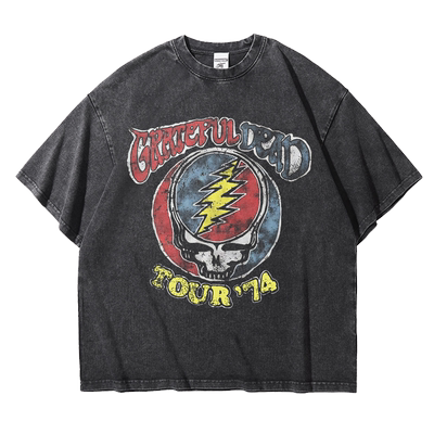 阿美咔叽重磅纯棉圆领落肩T恤