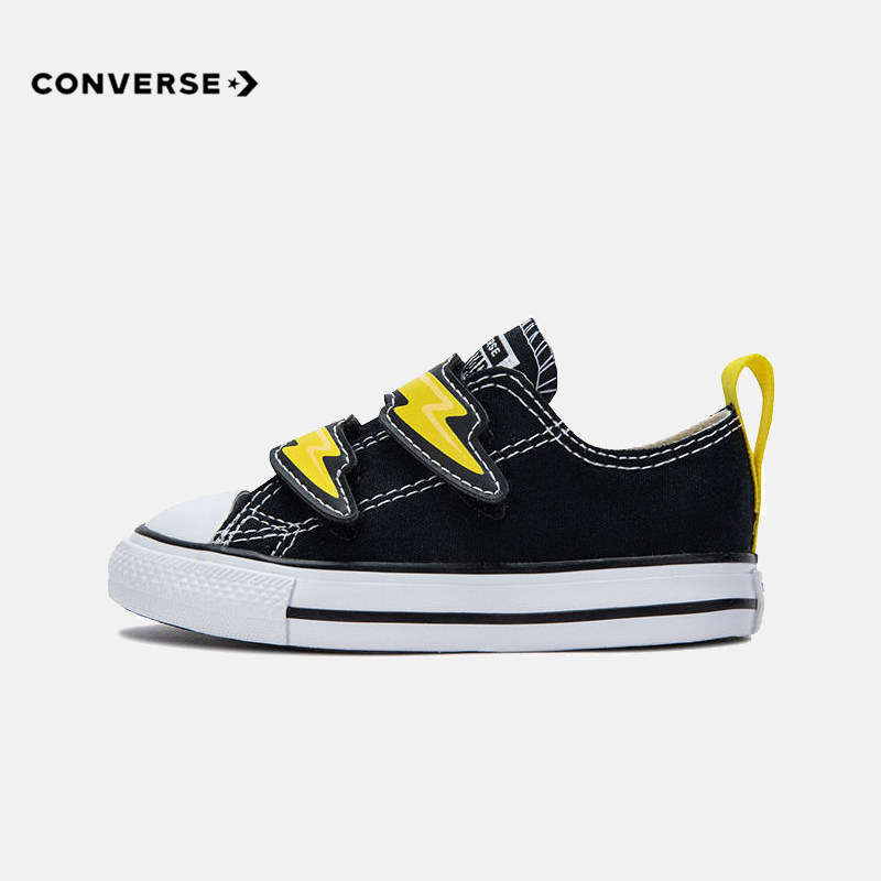 Converse匡威儿童鞋低帮帆布鞋26新款男女童魔术贴休闲运动鞋板鞋