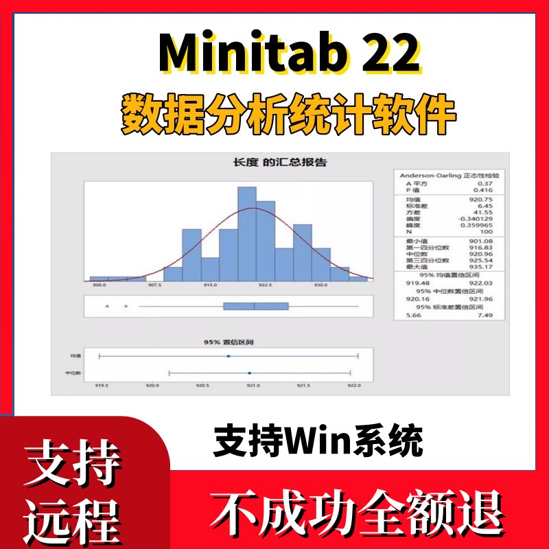 Minitab软件安装22/21中文版 质量管理统计分析软件送安装教程win