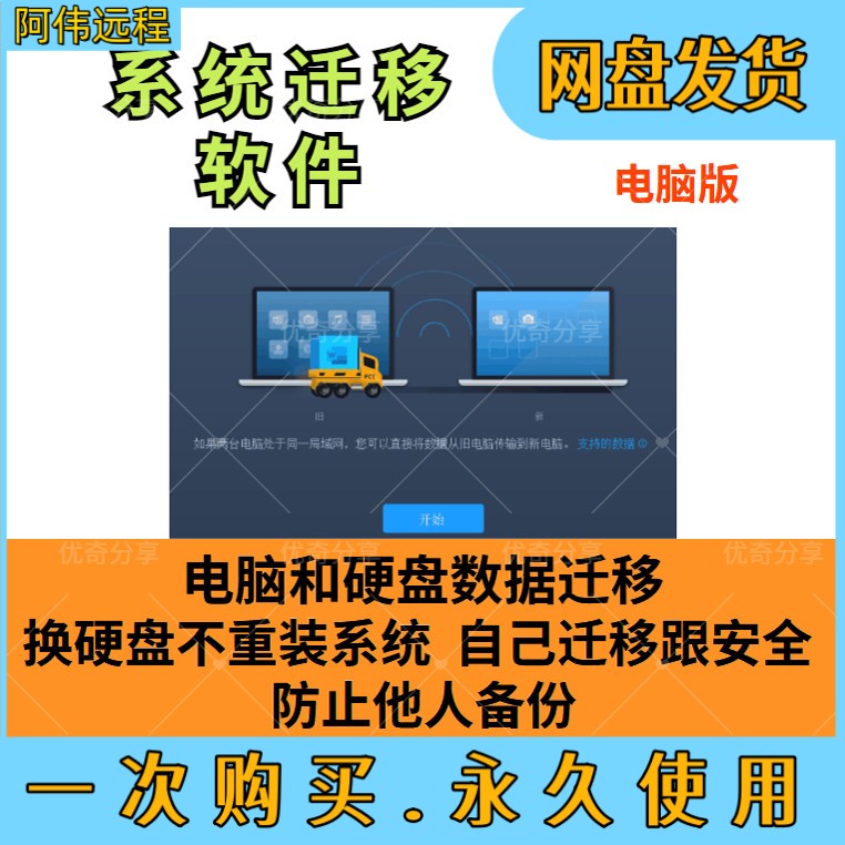 电脑系统迁移换固态硬盘无损克隆转移系统盘软件数据C盘笔记本win
