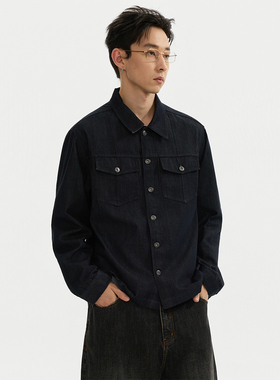 ESAT 仿牛仔天丝水洗廓形工装衬衫外套