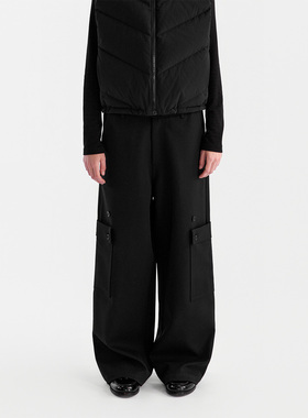 ESAT 双色微廓形侧翻口袋工装休闲西裤