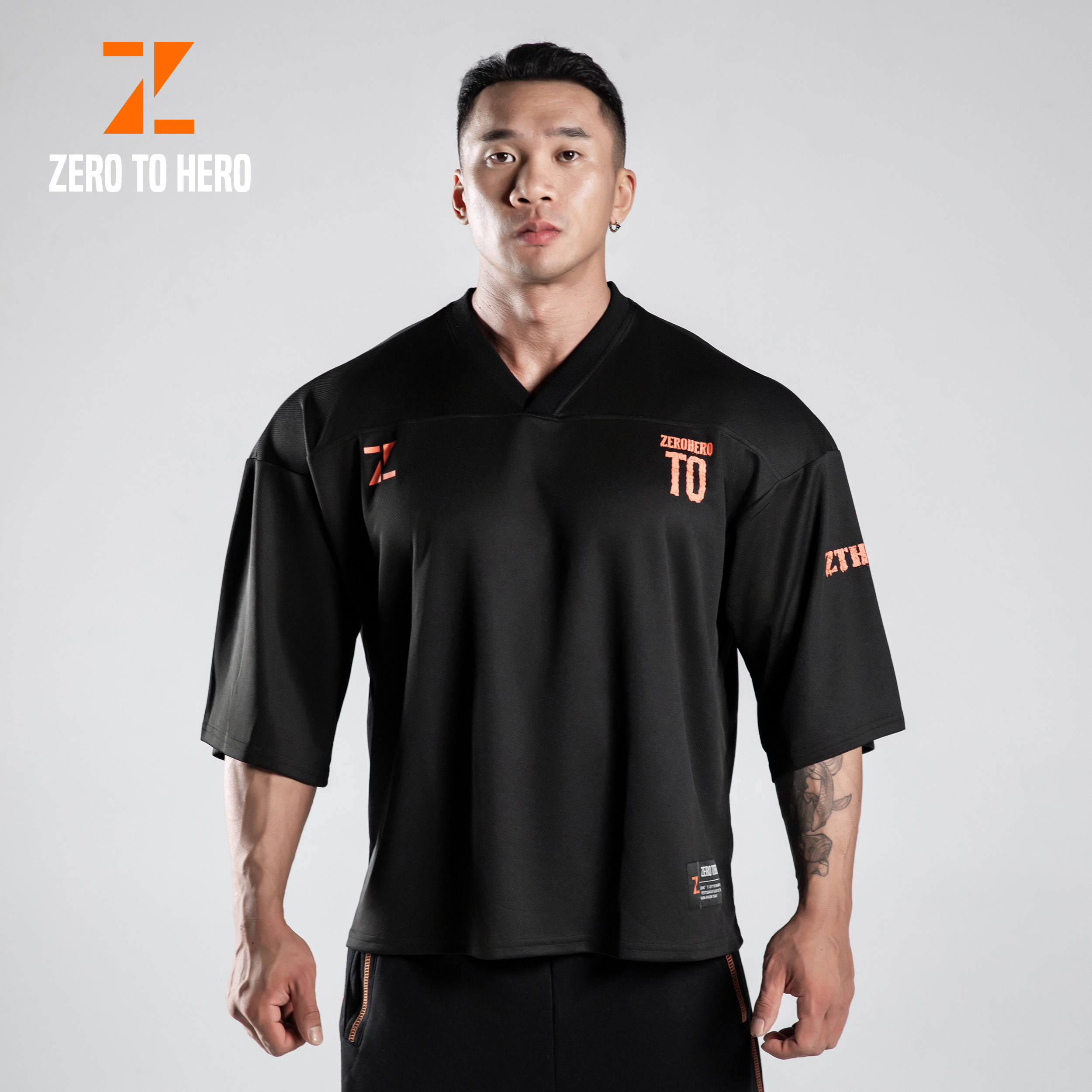 zerotohero健身短袖T0系列橄榄球服T恤男夏季运动训练宽松透气图片