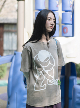 一个短篇丨周二下午 Picked Up Friends纯棉大印花口袋圆领趣味T