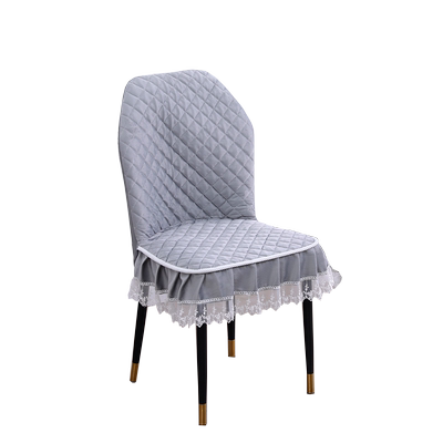 轻奢弧形全包椅子套罩餐桌椅套防滑弹力布贝壳椅子套扇形椅座垫
