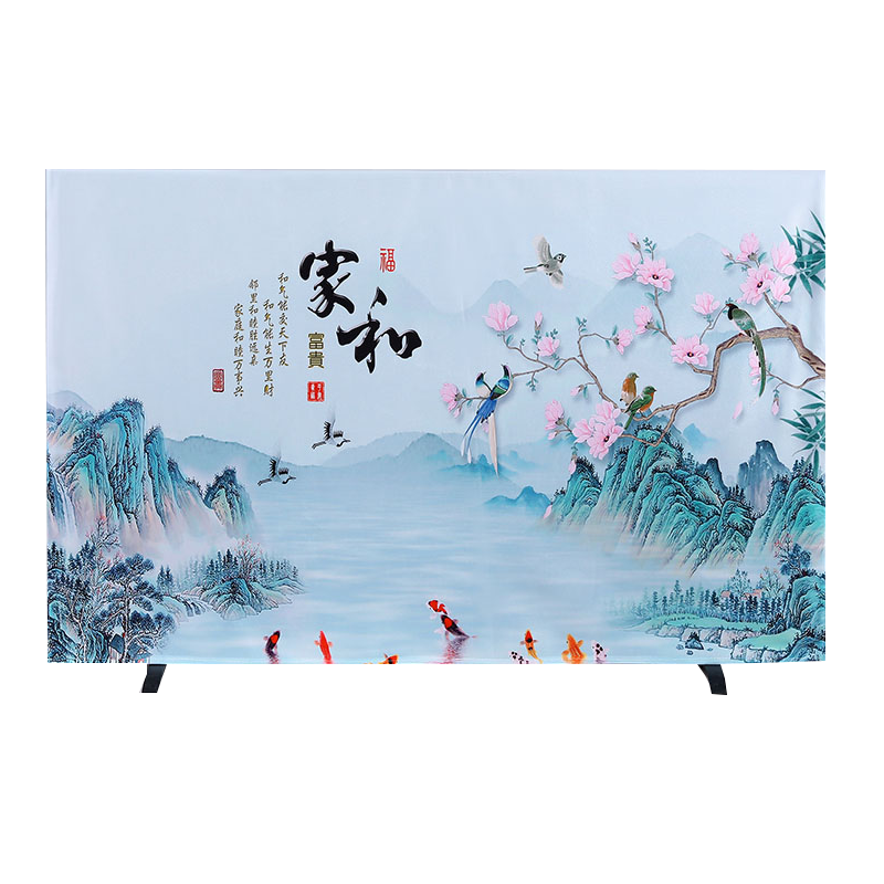 电视机防尘罩55寸75寸液晶电视盖布挂式65曲面电视多用巾电视盖巾