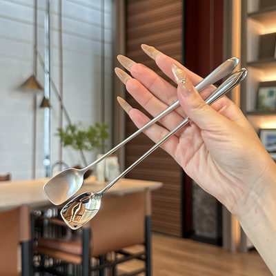 德国316品级不锈钢长柄咖啡勺子搅拌勺调料勺创意甜品勺冰勺蜂蜜