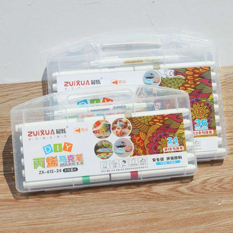 新款丙烯马克笔 叠色儿童美术用不透色防水手绘diy美术绘画涂色笔,文具电教/文化用品/商务用品,马克笔,淘宝优惠券,粉丝福利购,淘宝优惠卷
