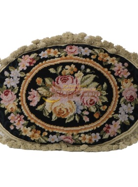 绒绣抱枕纯民族needlepoint民族编织抱枕新疆宫廷巴洛克软装收藏