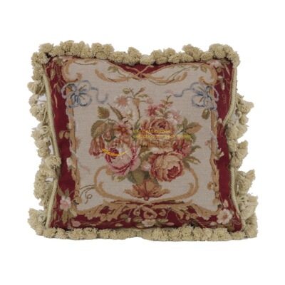 needlepoint加厚民族编织抱枕绒绣抱枕文艺复兴时期新疆绣花靠垫