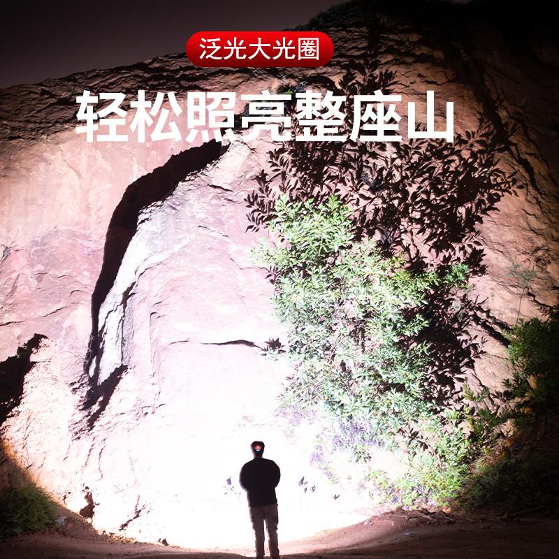 超强光疝气头灯强光充电超亮52000头戴式大光圈户外矿灯2023新款