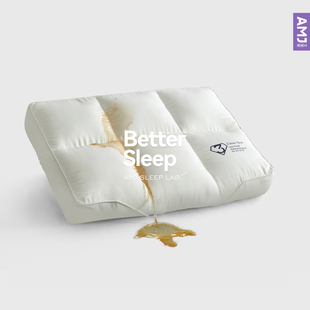 AMJ三防枕头防水防油防污艾美家分区护颈单人柔软支撑慢回弹枕芯