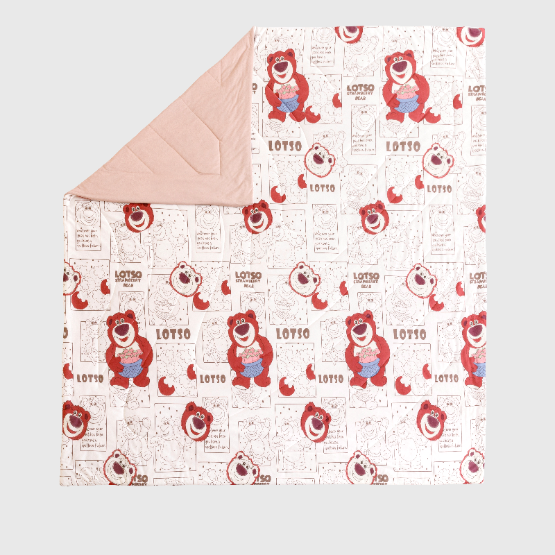 艾美家棉花糖夏被草莓熊可机洗空调被裸睡被单双人被子被芯母婴级