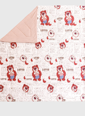 艾美家棉花糖夏被草莓熊可机洗空调被裸睡被单双人被子被芯母婴级