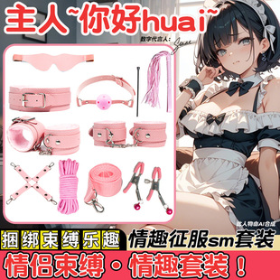 sm情趣道具调教捆绑套装夫妻房事床上调情性玩具乳夹手铐口球肛塞