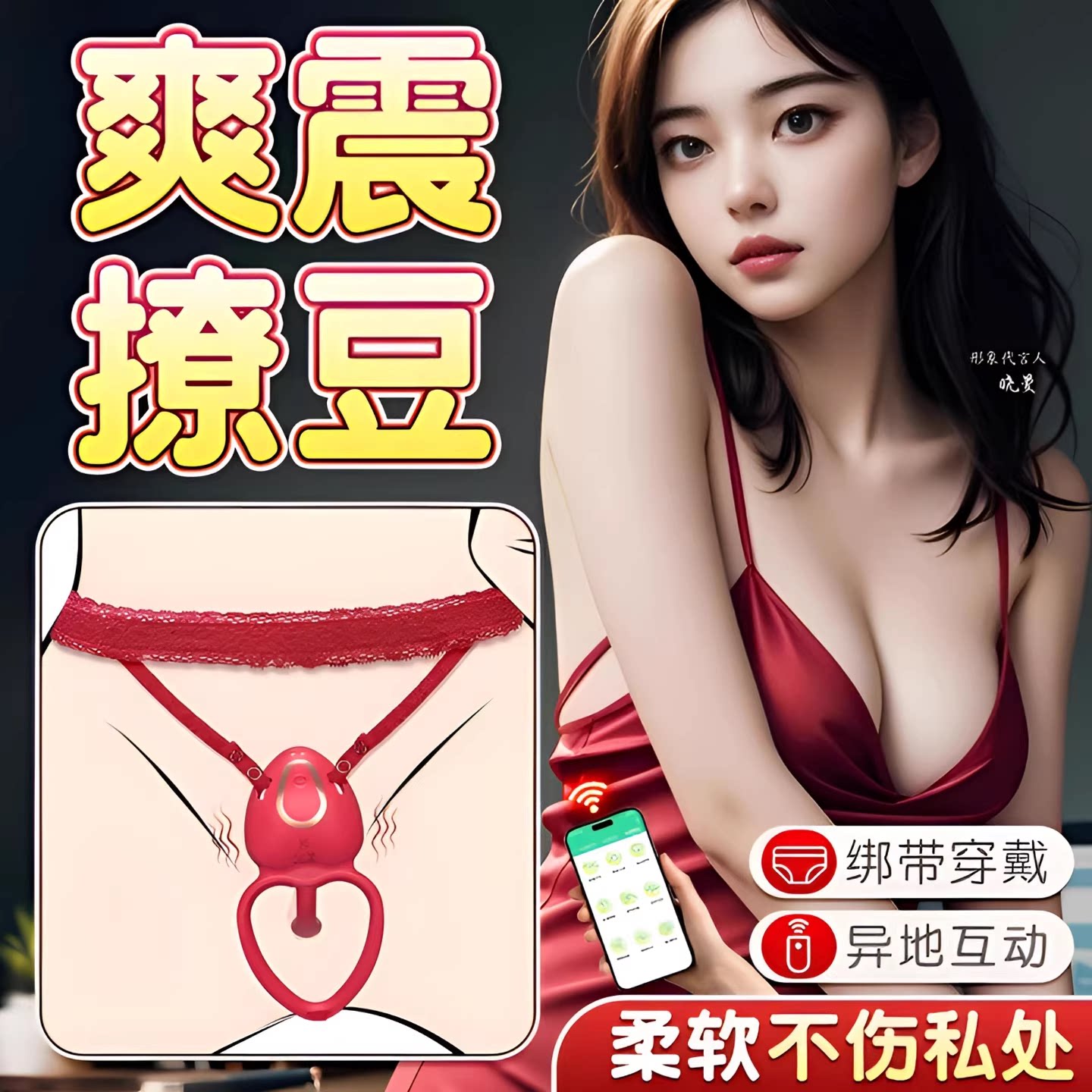 夫妻共用情趣用品穿戴共振环床上助爱SM调教女友异地遥控成人玩具