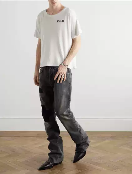 Erd24Fw Style Black Party Pants, Moody Rich Kid Style, Distressed Patchwork Corduroy Black Party Pants, Restock in Progress