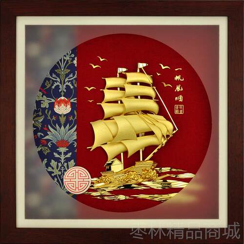 正品足金大展宏图摆件轻桌面办室装饰高档新店司公公开业活奢动礼