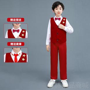 正品元旦儿童大生合诵唱演出服套装小学歌唱祖国诗礼歌朗表演主持