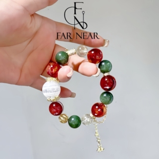 定制天然水晶手链手串FAR NEAR新年礼物本命年招财转运礼物男女款