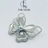 大溪地珍珠胸针FAR NEAR铂金灰珍珠天然贝母高级感轻奢设计感小众