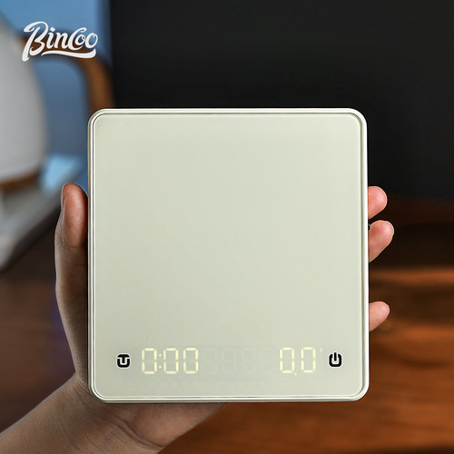 Bincoo专业手冲咖啡电子秤智能自动计时玻璃面板咖啡液精准专用称