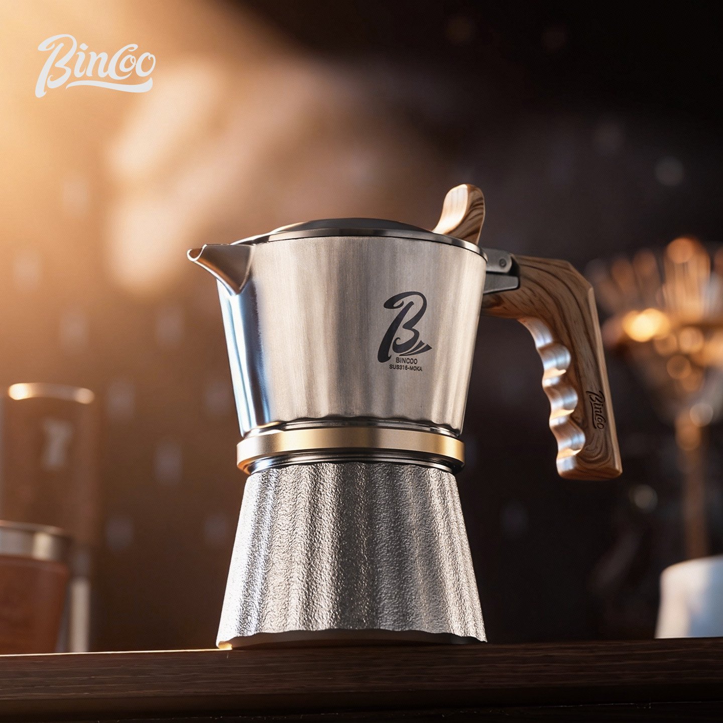 BinCoo316不锈钢咖啡摩卡壶