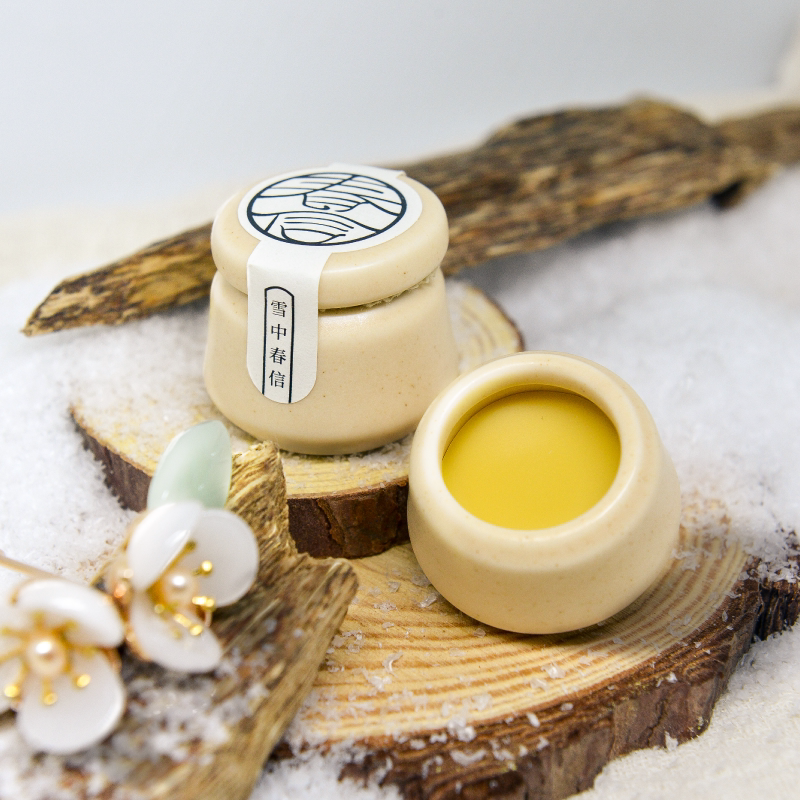 雪中春信腊梅香膏固体香水古风淡香男女木质花香檀香沉香丁香持久