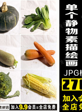 B60美术生静物水果花瓶素描绘画素材考生静物组合图片临摹手绘图