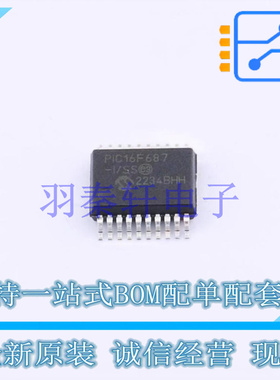 单片机(MCU/MPU/SOC) PIC16F687-I/SS SSOP-20-208mil MIC 全新原