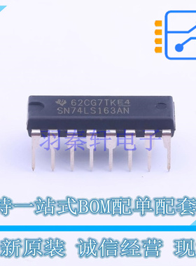 计数器/分频器 SN74LS163AN DIP-16 TI 全新原装正品