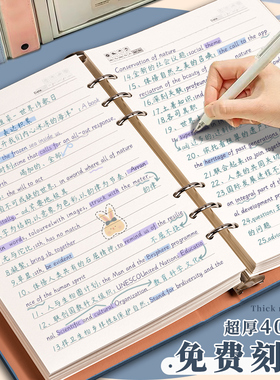 活页本笔记本本子2025年新款加厚a5日记本成人可拆卸商务高颜值办公工作会议记录本礼盒b5记事本定制可印logo