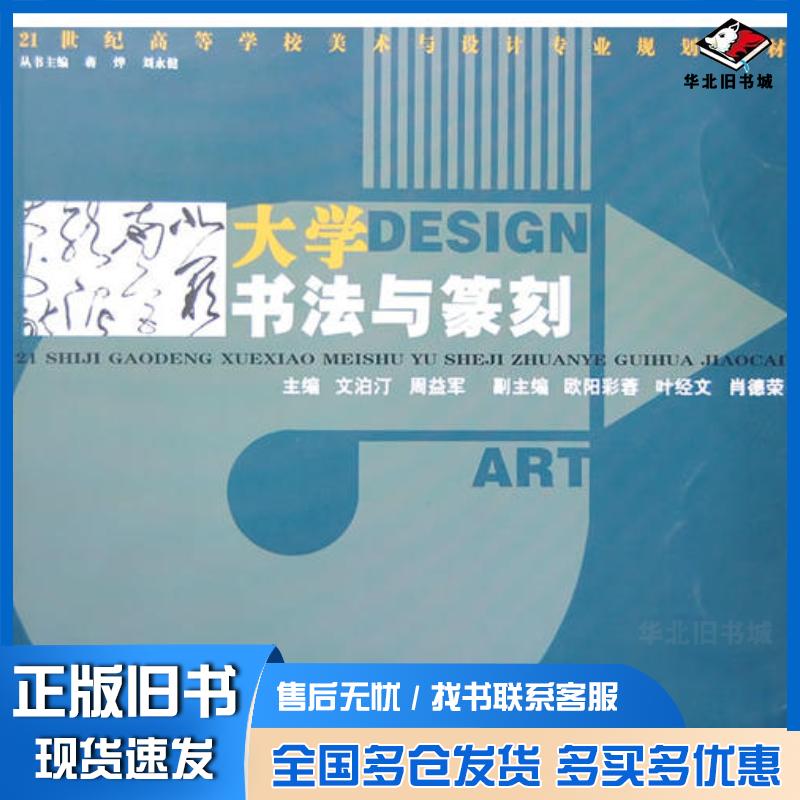 正版旧书大学书法与篆刻文泊汀周益军主编湖南人民出版社9787543854123