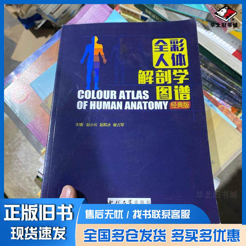 正版旧书全彩人体解剖学图谱赵小云赵凯冰西北大学出版社9787560444765