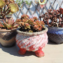 清仓 麦饭石花盆大口径群生盆粗陶透气老桩盆手工复古桌面特价 包邮