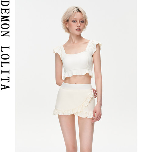 泳衣女2025新款ins分体裙式高腰显瘦遮肚绝美海边度假泡温泉泳装