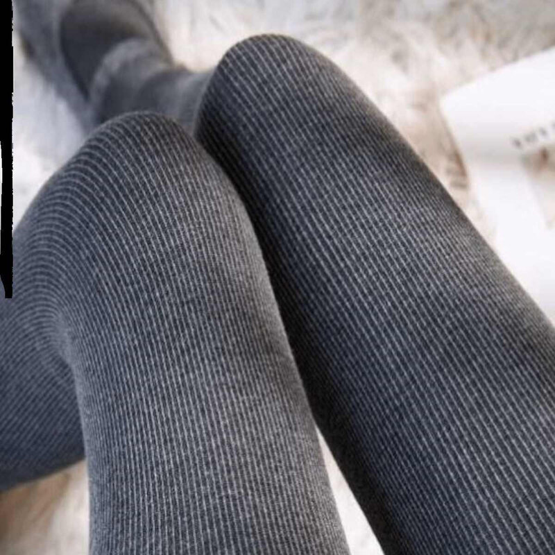 【显瘦保暖竖条纹加绒加厚打底裤袜大码高腰踩脚连裤袜女2025新款